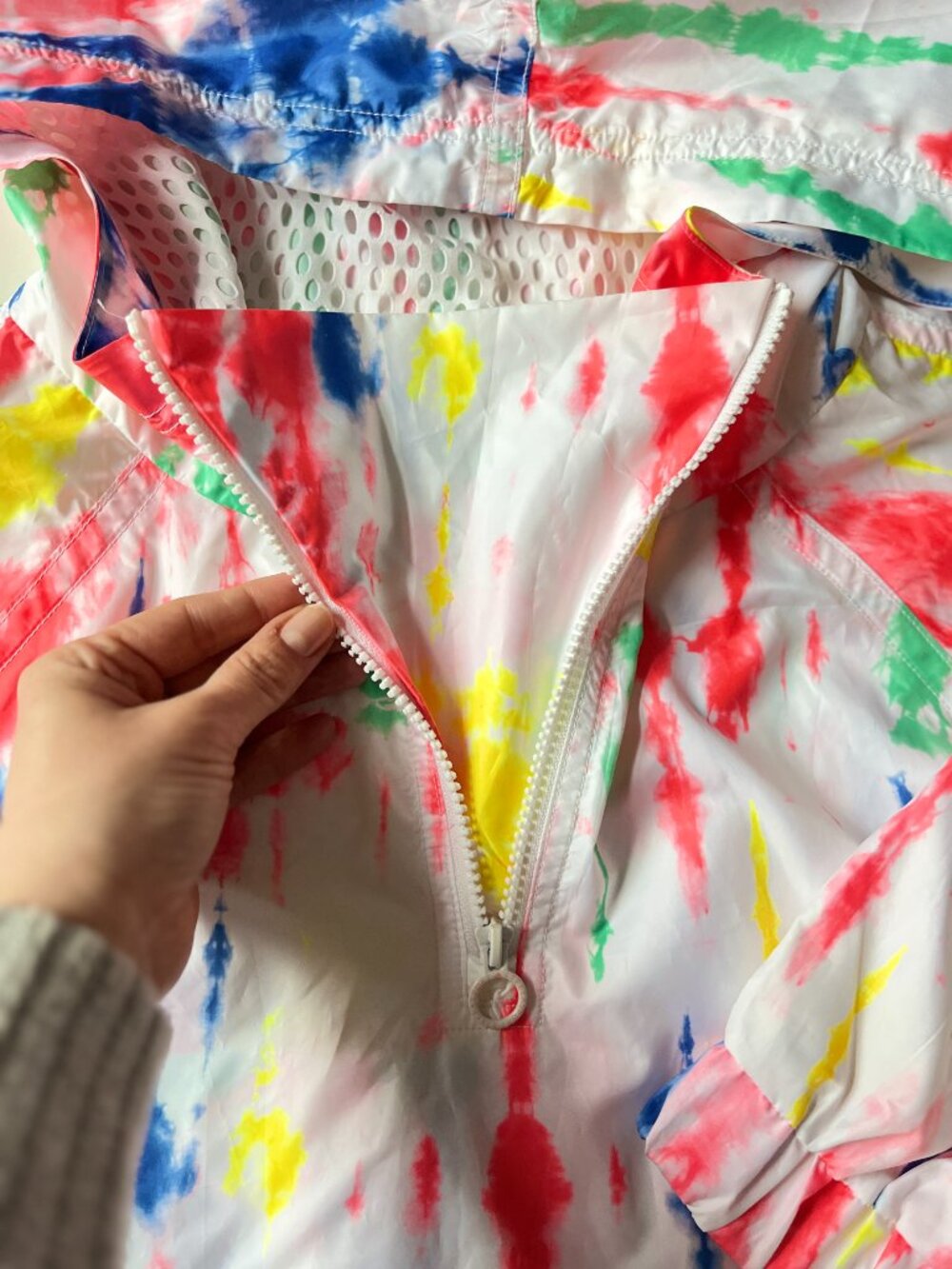Teen Girls/Womens, stella mccartney sport/adidas, abstract colourful windbreaker - Picture 4 of 8